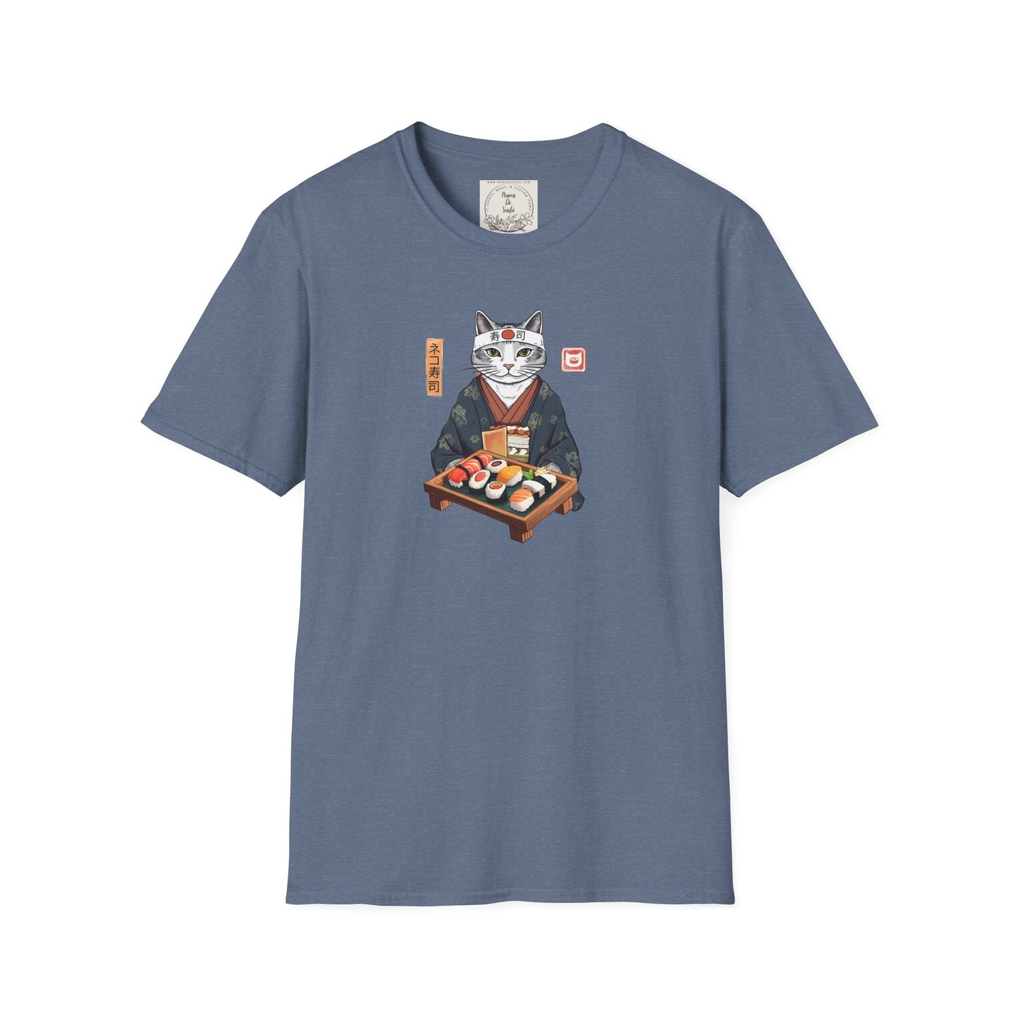 Sensei Kitty - Sushi - MamaDeSushi - Unisex Softstyle T-Shirt
