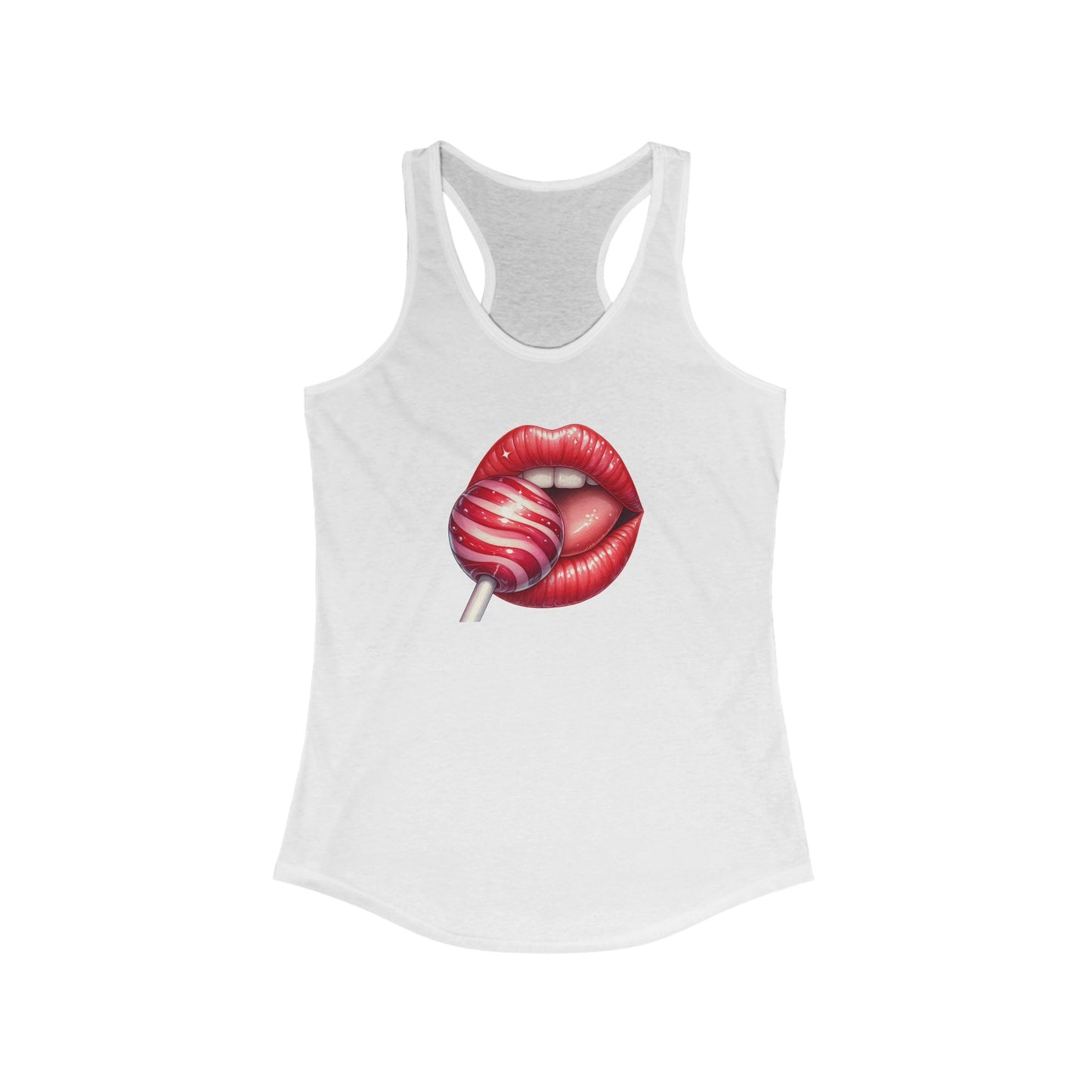 Red Lips Lollipop - Women's Ideal Racerback Tank