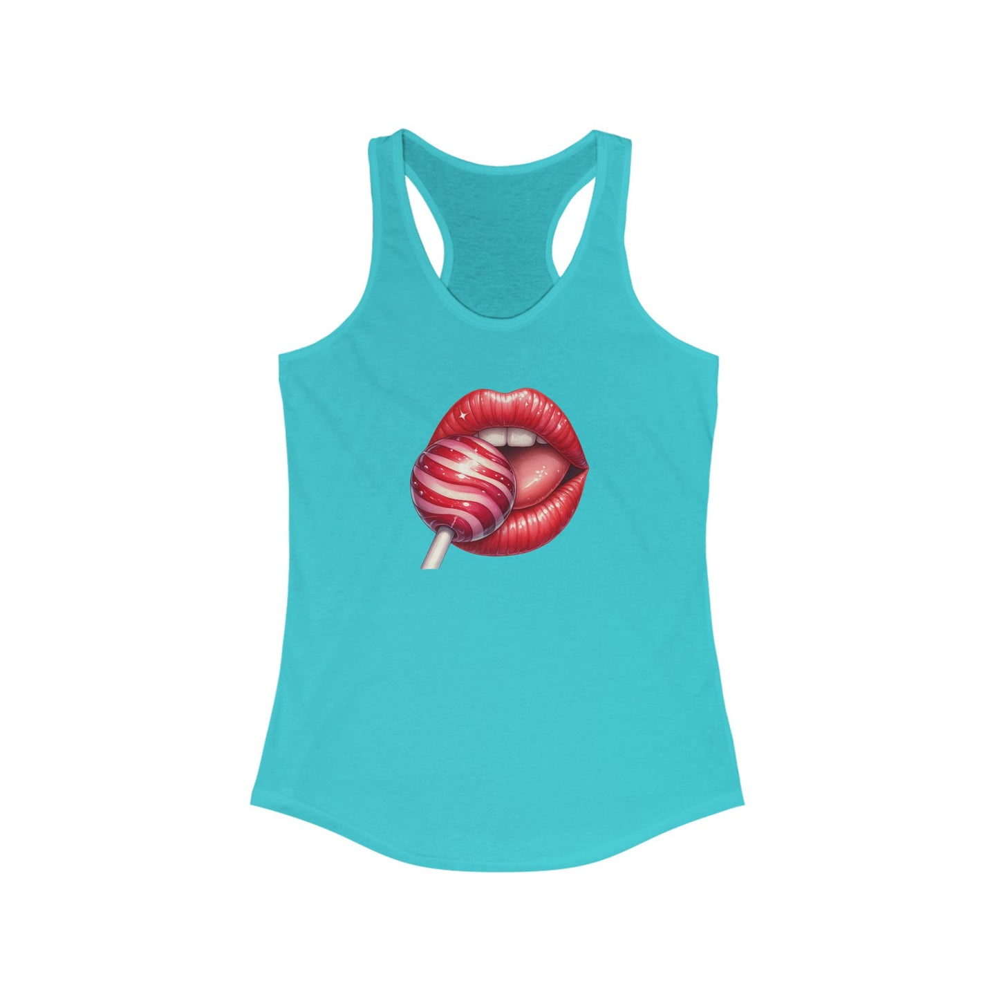 Red Lips Lollipop - Women's Ideal Racerback Tank
