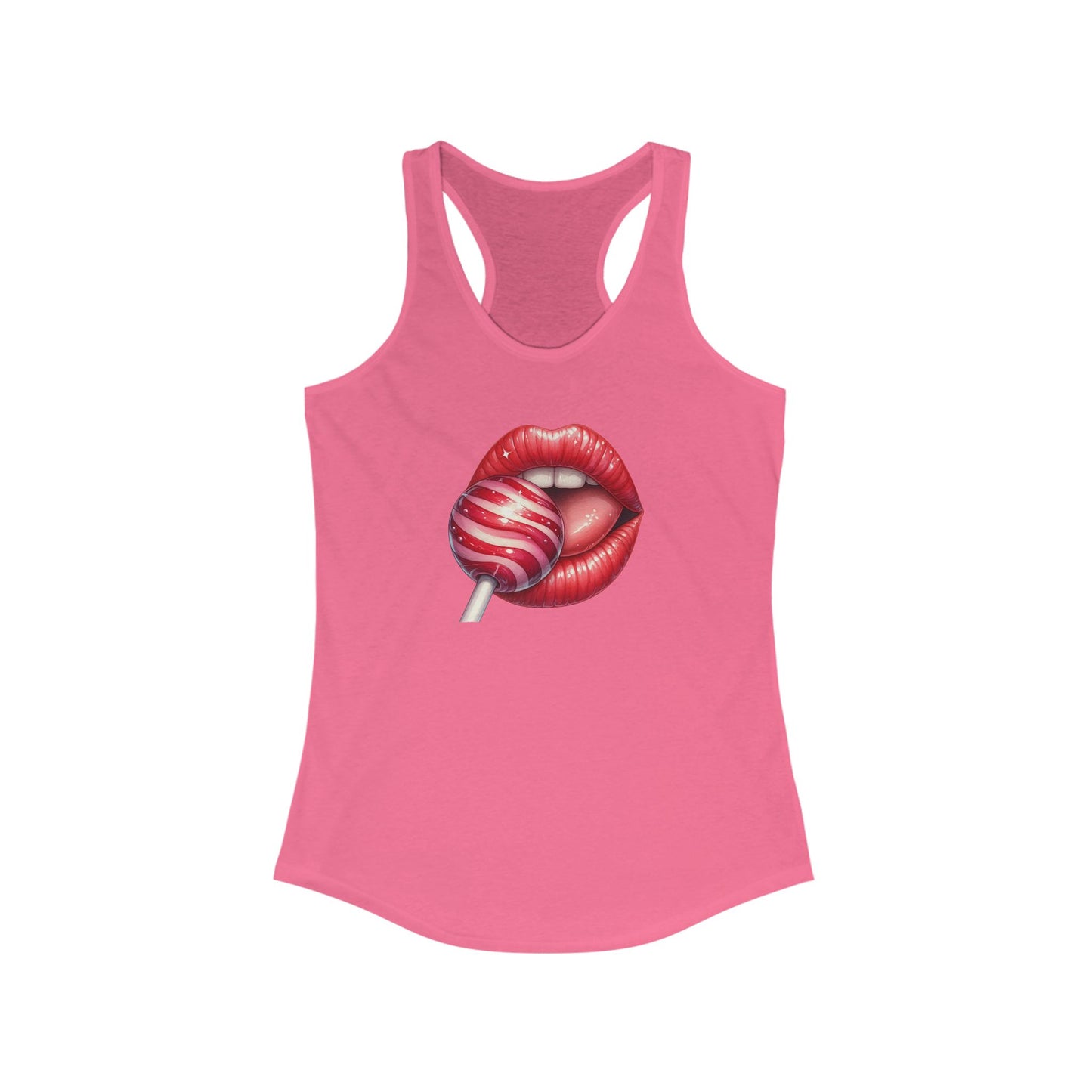 Red Lips Lollipop - Women's Ideal Racerback Tank