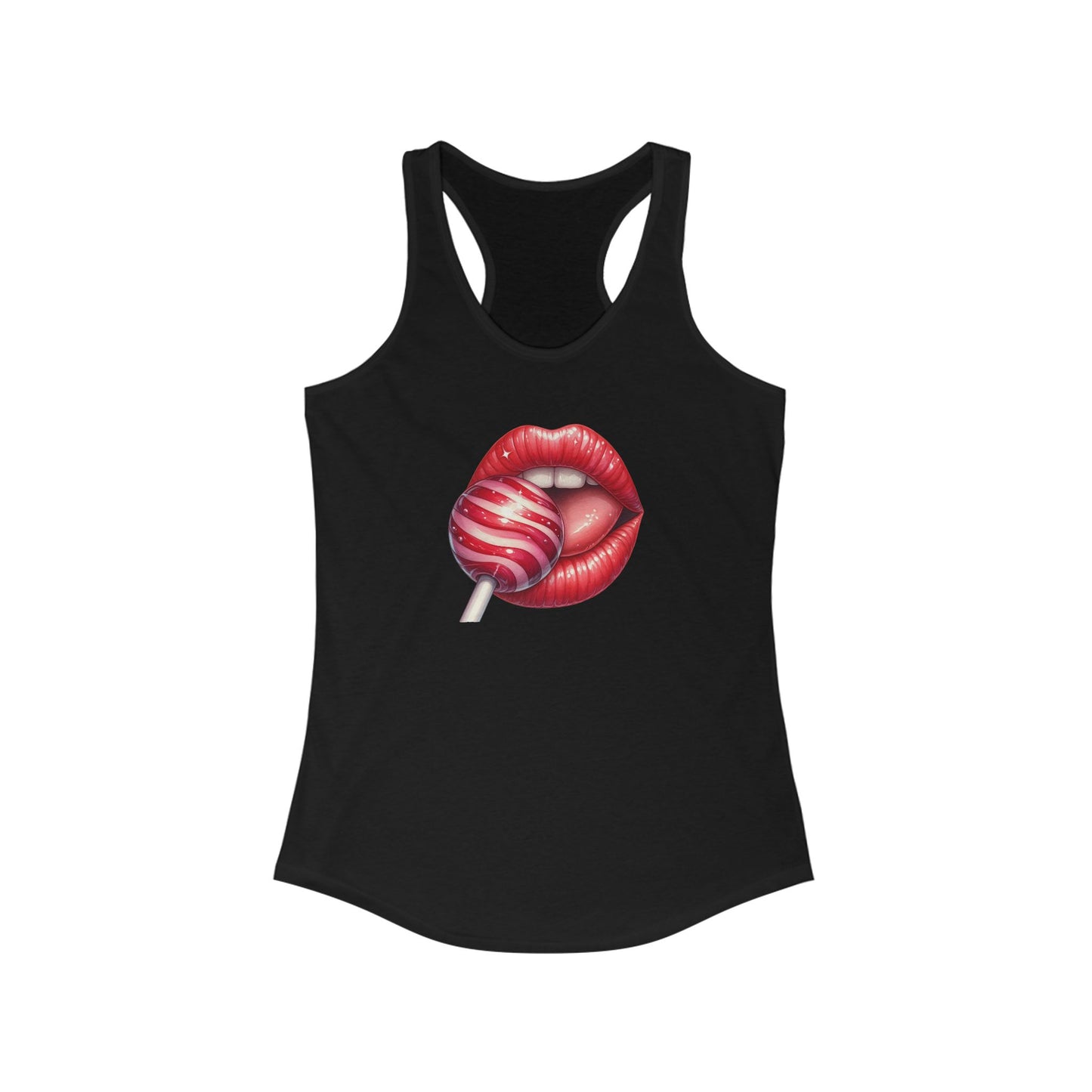 Red Lips Lollipop - Women's Ideal Racerback Tank