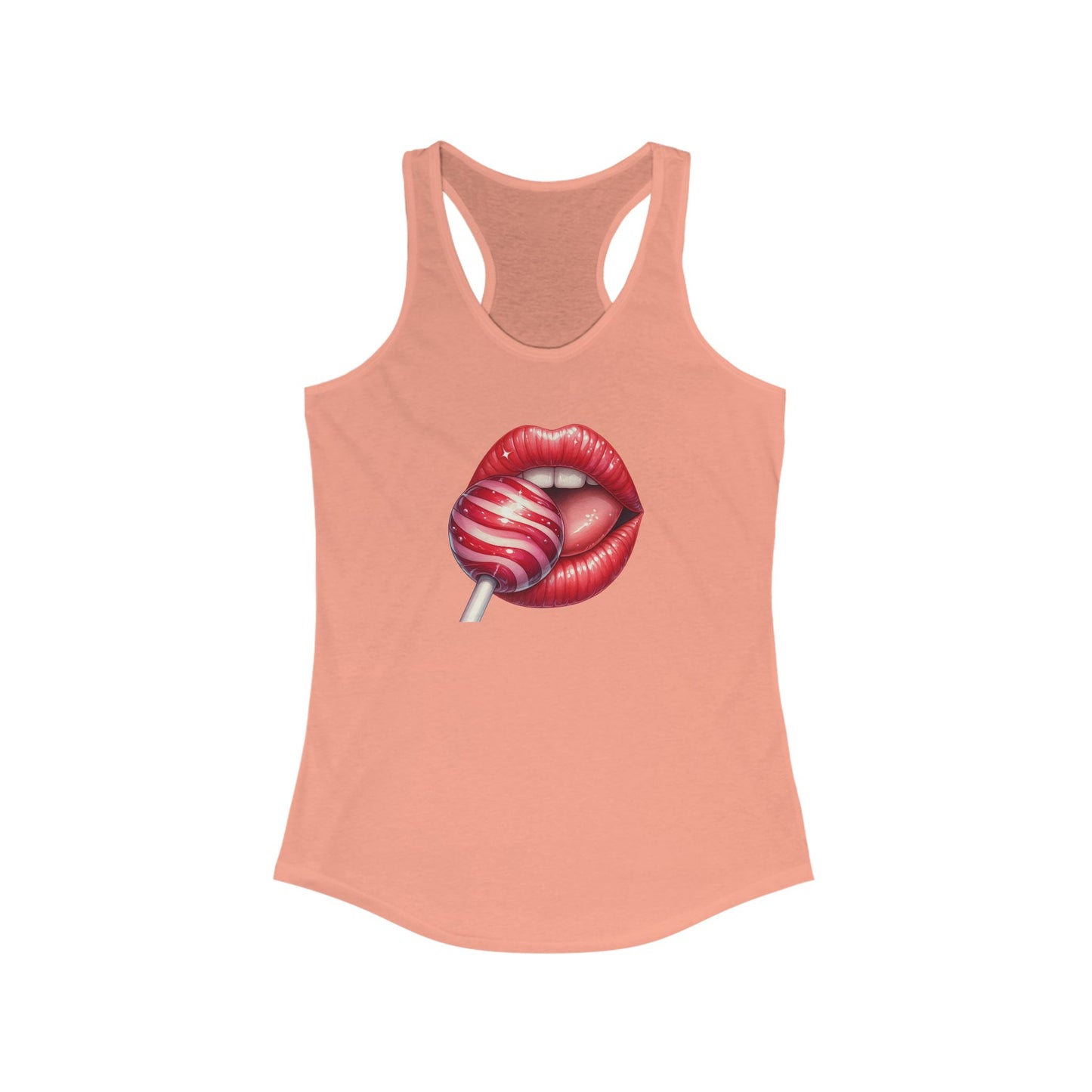 Red Lips Lollipop - Women's Ideal Racerback Tank