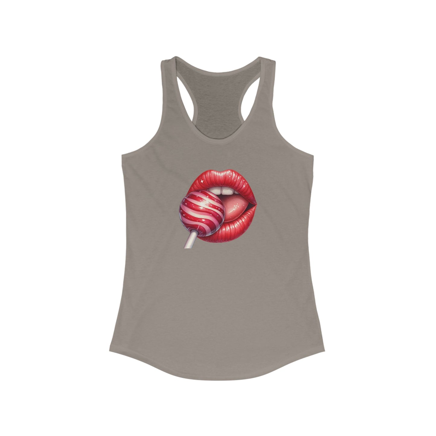 Red Lips Lollipop - Women's Ideal Racerback Tank