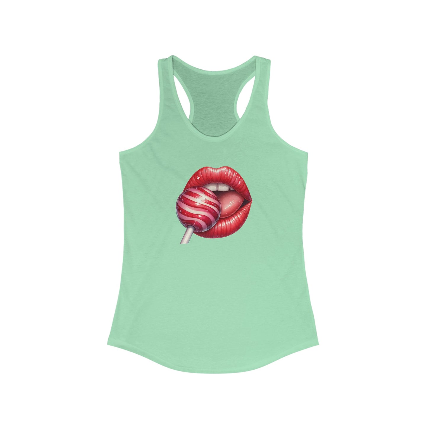Red Lips Lollipop - Women's Ideal Racerback Tank