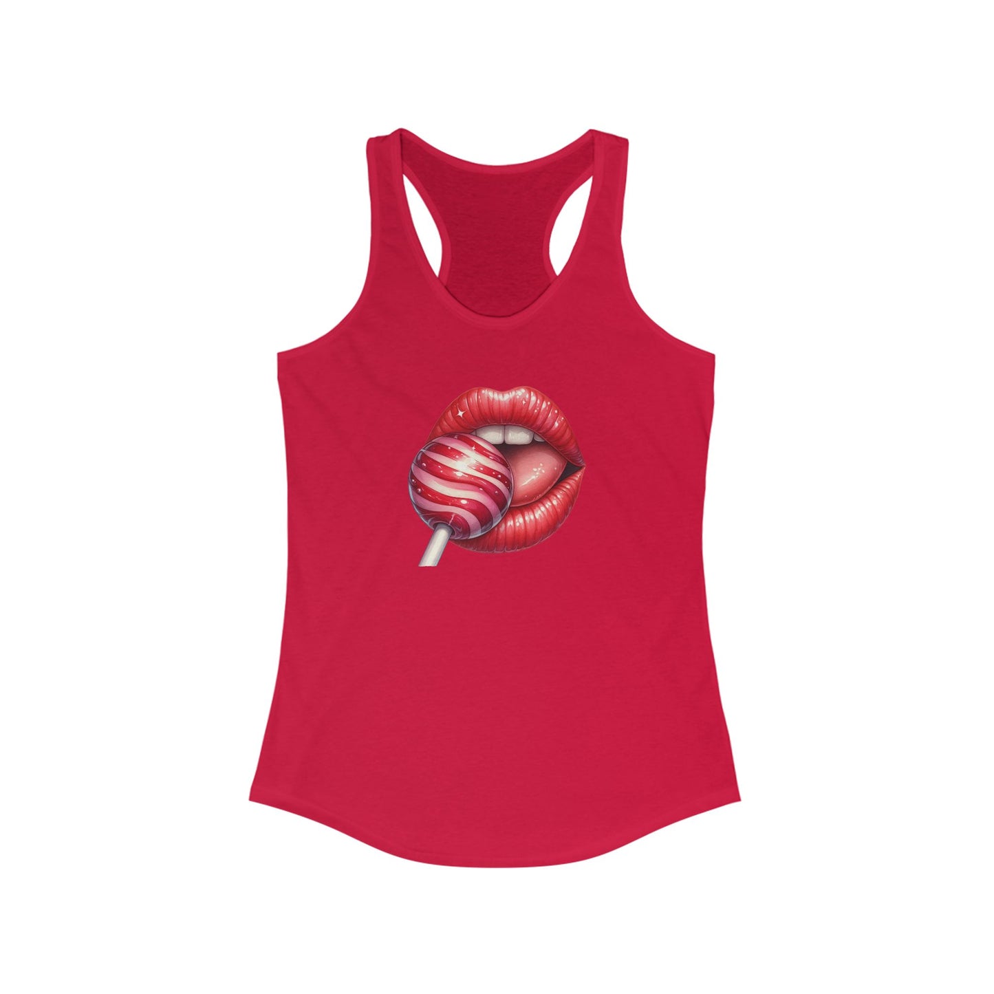 Red Lips Lollipop - Women's Ideal Racerback Tank