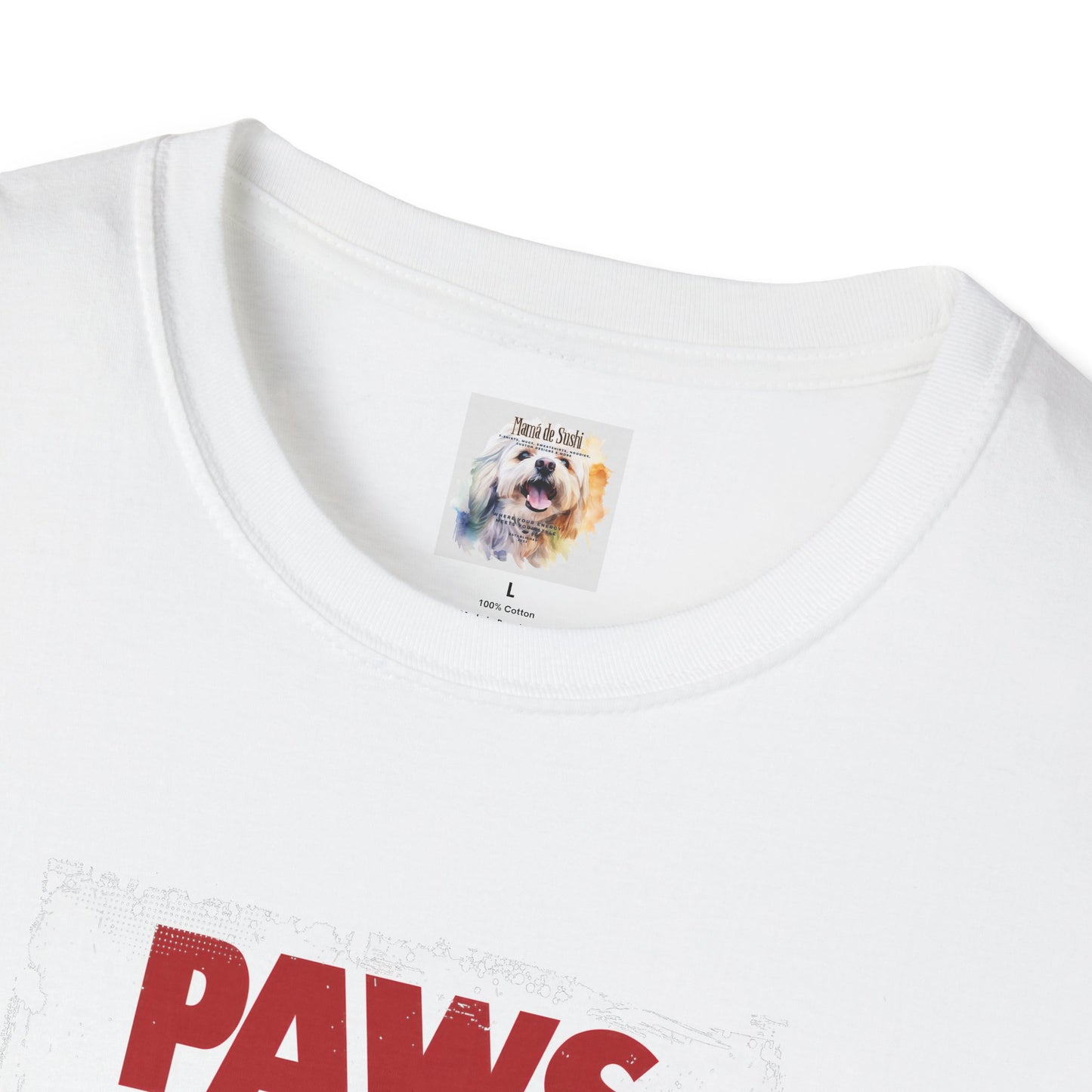 Paws - Jaws Cat - Kitty - MamaDeSushi - Unisex Softstyle T-Shirt