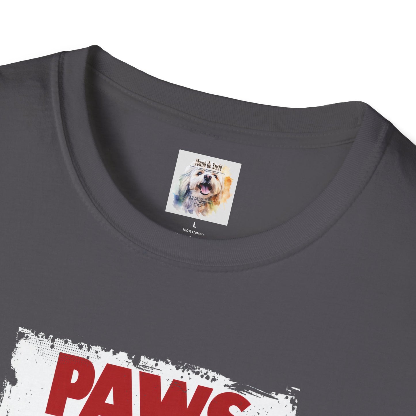 Paws - Jaws Cat - Kitty - MamaDeSushi - Unisex Softstyle T-Shirt