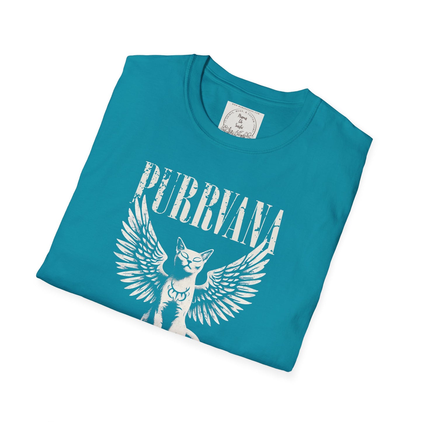 Purrvana - Cat - Kitty - MamaDeSushi - Unisex Softstyle T-Shirt