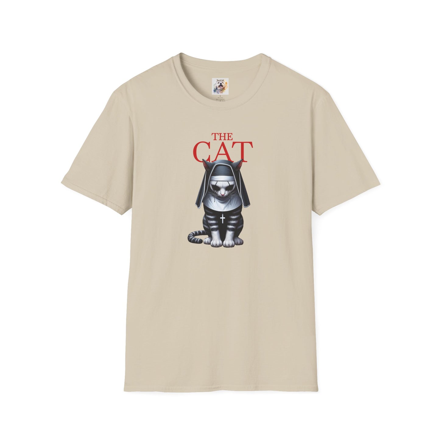 Cat Kitty Unisex Softstyle T-Shirt Nun Design