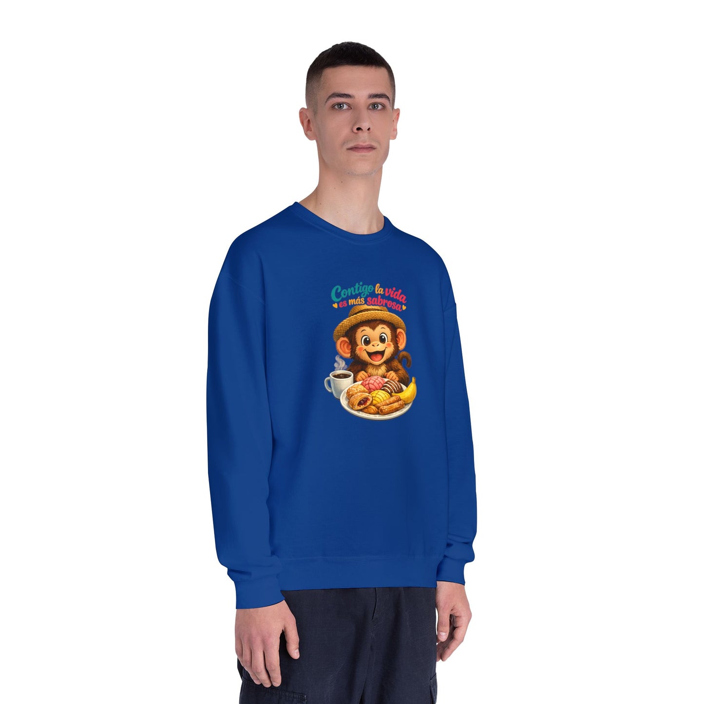 Unisex NuBlend® Crewneck Sweatshirt - Contigo La Vida Es Mas Sabrosa