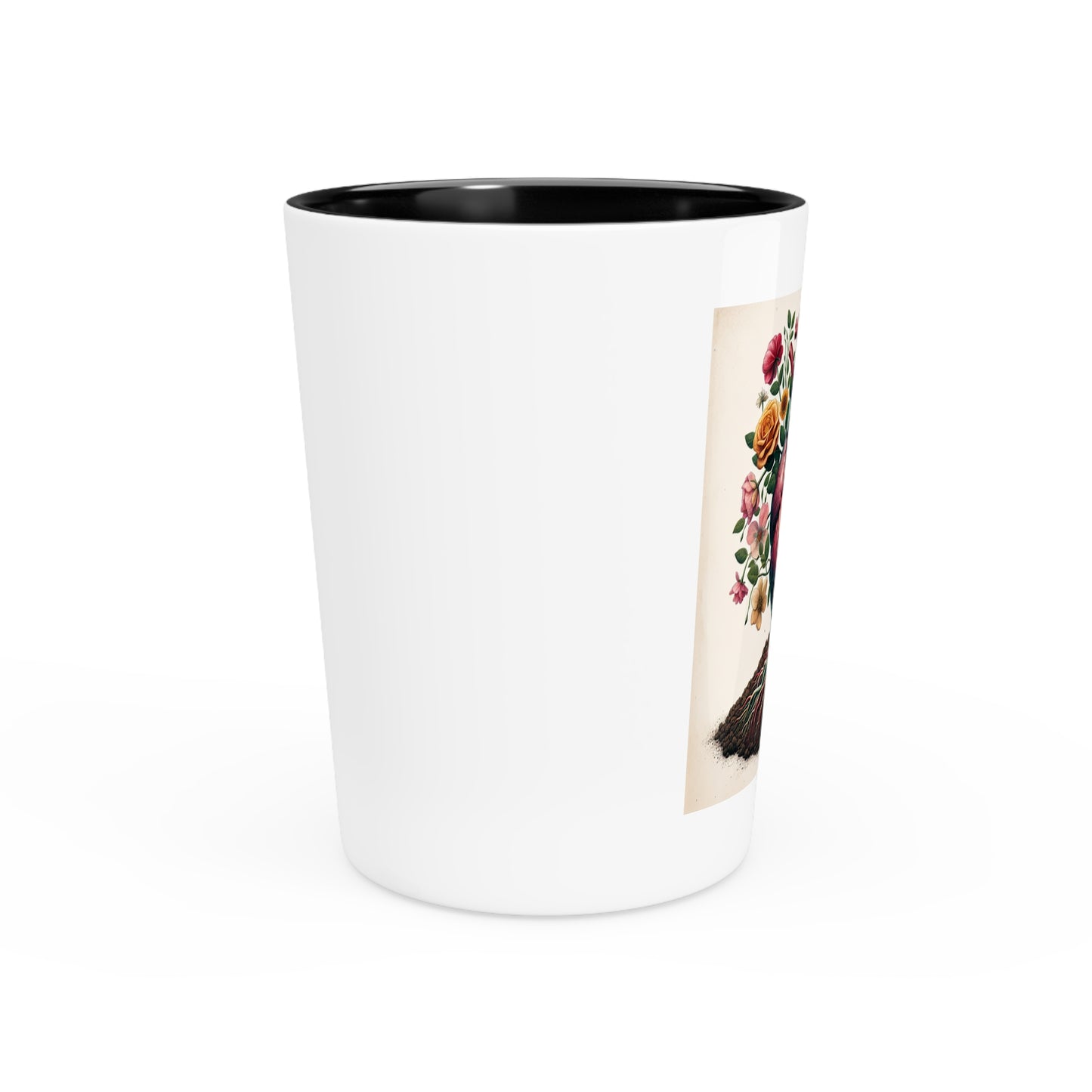 Anatomical Heart Shot Glass, Flower and Soil Design, Well-Rooted Shot Glass, Floral Shot Glass, Unique Shot Glass, Birthday Gift, Home Decor