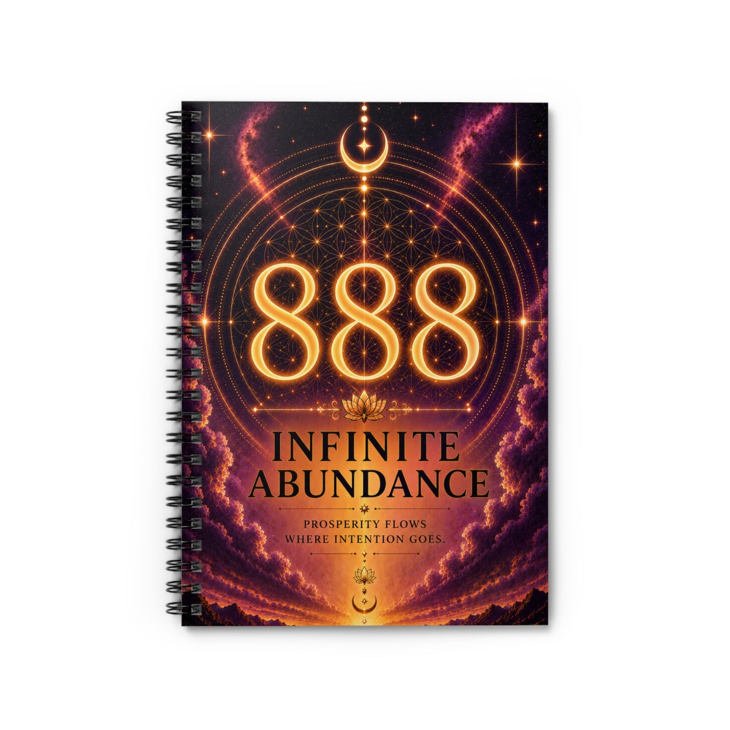 Spiral Notebook - '888 Infinite Abundance' Prosperity Journal