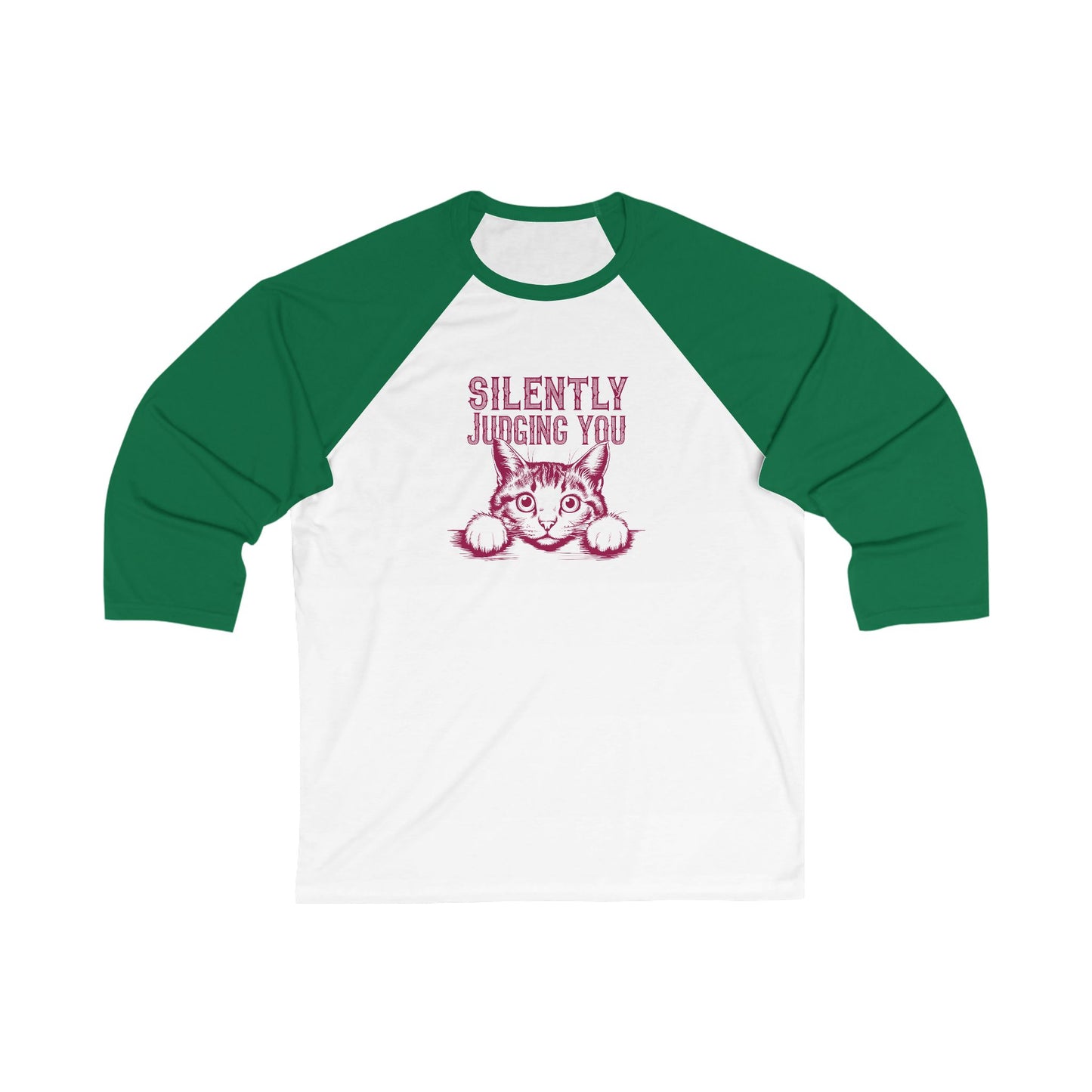 Cat Lover Baseball Tee, Silently Judging you Cat Shirt, Funny Pet Owner Raglan, Vintage Baseball Tshirt, Animal Graphic Tee, Cat Mom Gift