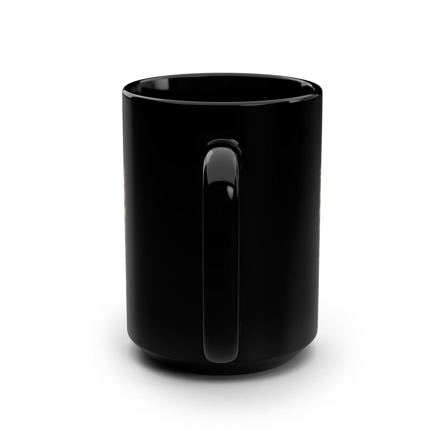 Ceramid Black Mug, 15oz - Angel de la Guarda