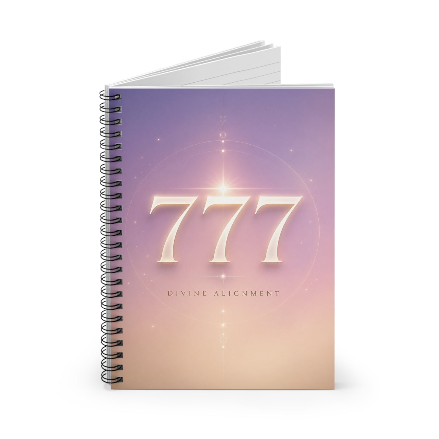777 Divine Alignment - Spiral Notebook - Ruled Line