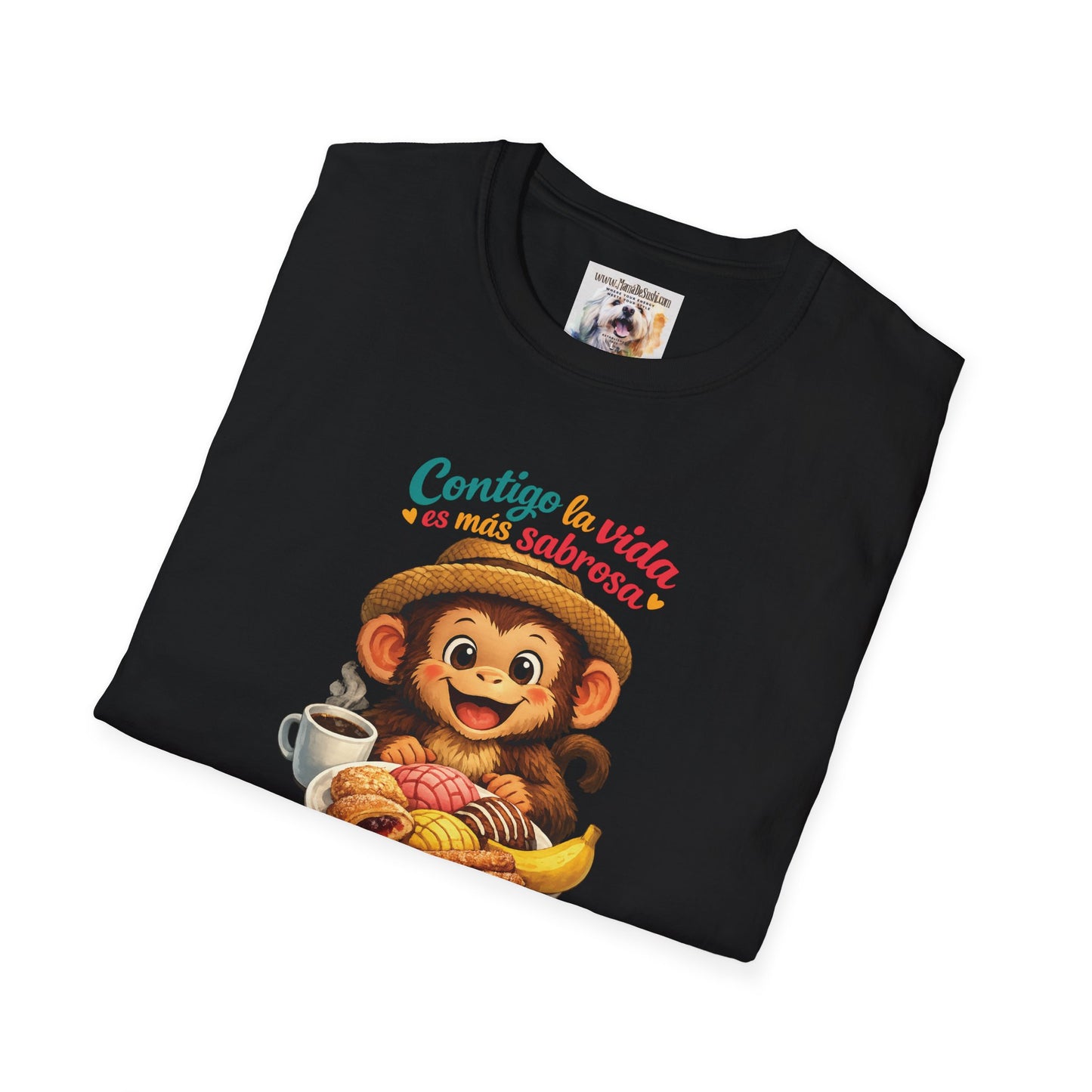 Unisex Softstyle T-Shirt - Contigo La Vida Es Mas Sabrosa