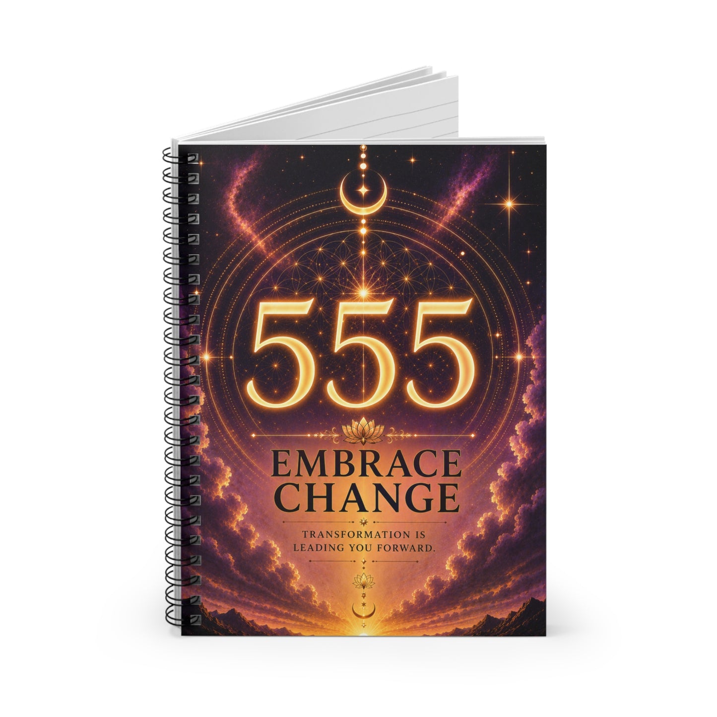 Spiral Notebook — '555 Embrace Change' Ruled Journal