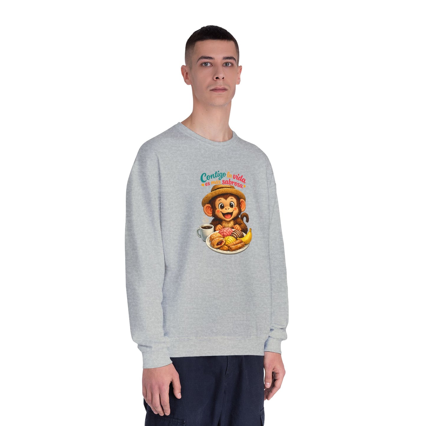 Unisex NuBlend® Crewneck Sweatshirt - Contigo La Vida Es Mas Sabrosa