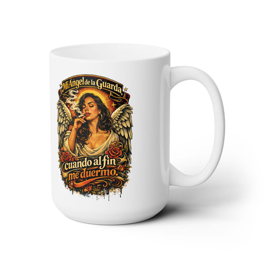 Ceramic Mug 15oz - Angel de La Guarda, dulce compania