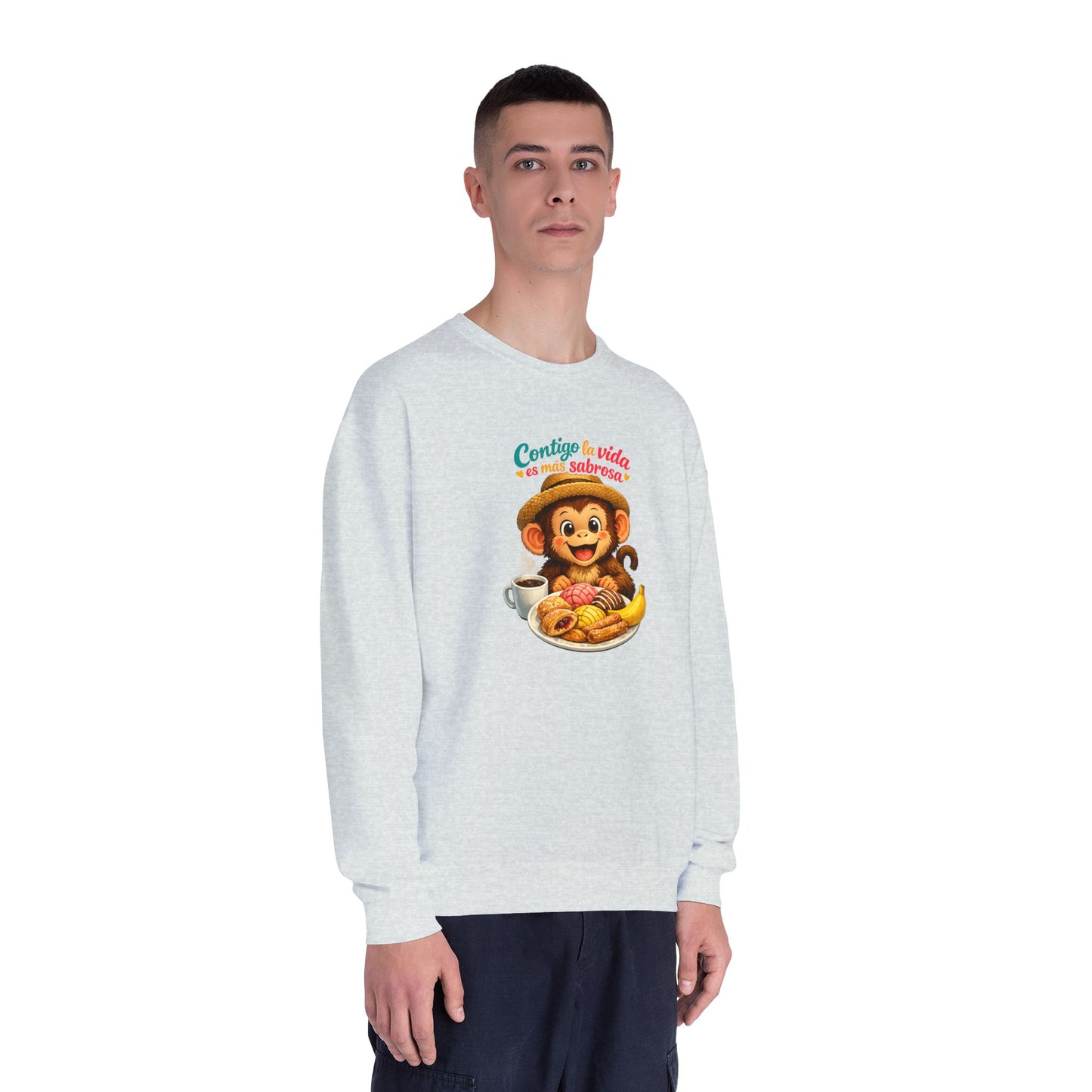Unisex NuBlend® Crewneck Sweatshirt - Contigo La Vida Es Mas Sabrosa