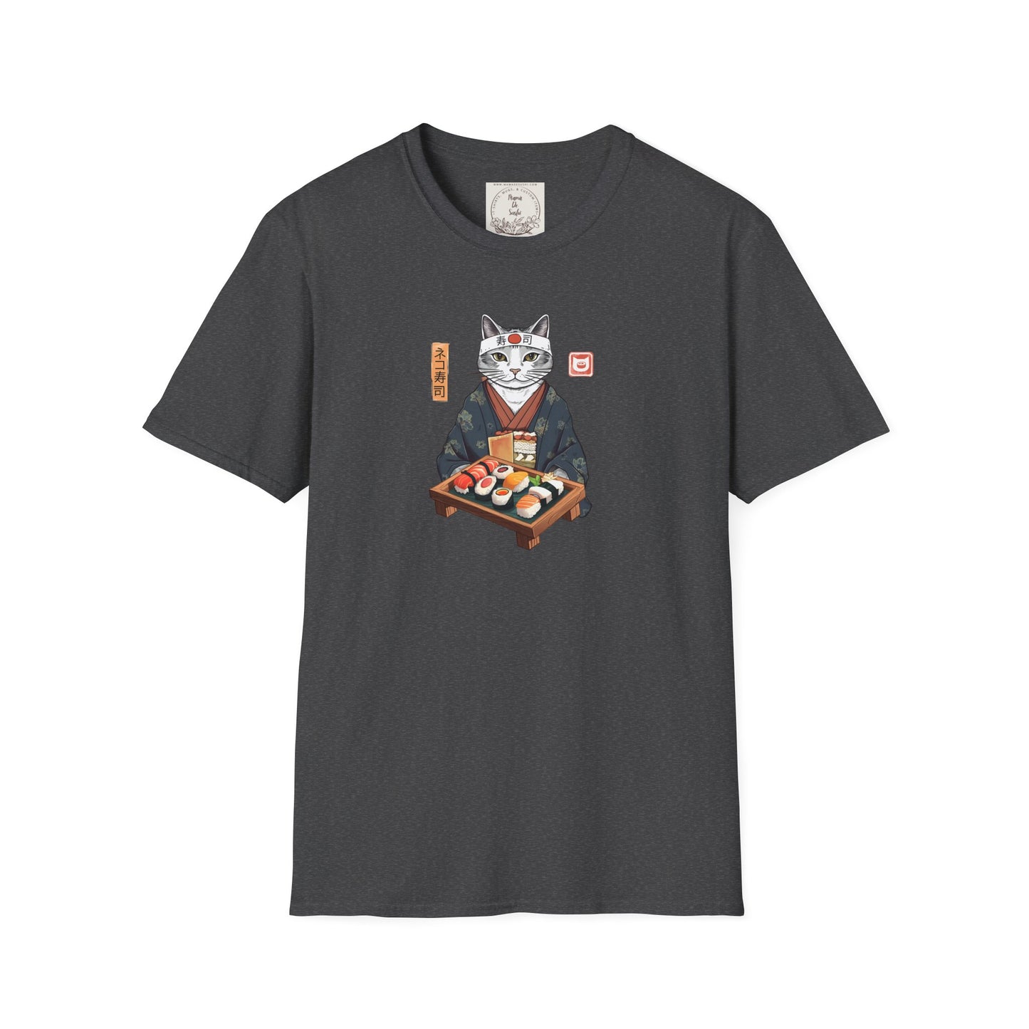 Sensei Kitty - Sushi - MamaDeSushi - Unisex Softstyle T-Shirt