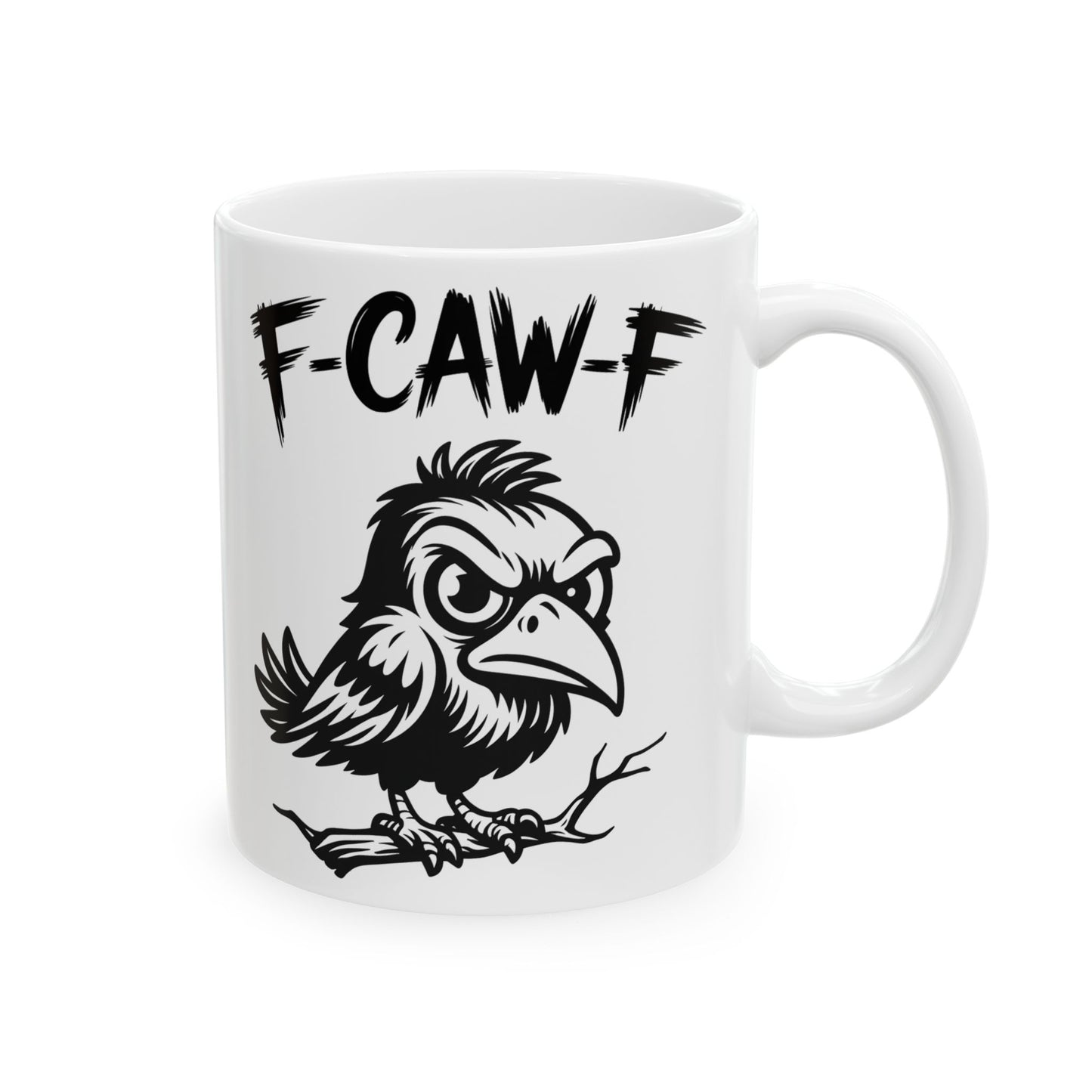 F-Caw-F Moody Raven - Ceramic Mug - Motivational Gift for Coffee Lovers, Office Desk Decor, Holiday & Birthday Present, Fun Quote