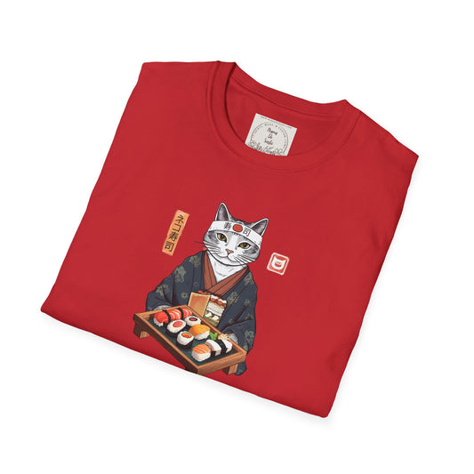 Sensei Kitty - Sushi - MamaDeSushi - Unisex Softstyle T-Shirt