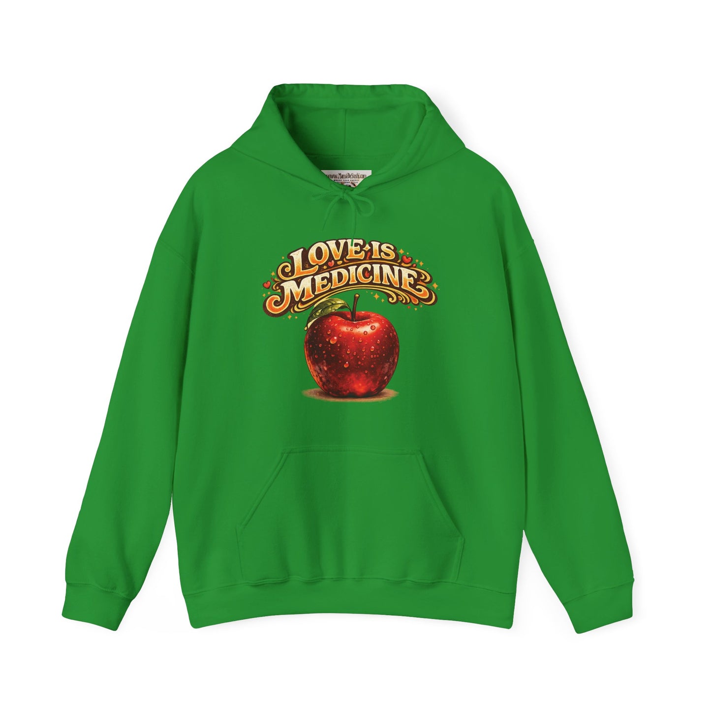 Unisex Heavy Blend™ Hooded Sweatshirt - Love is Medicine - Manzana