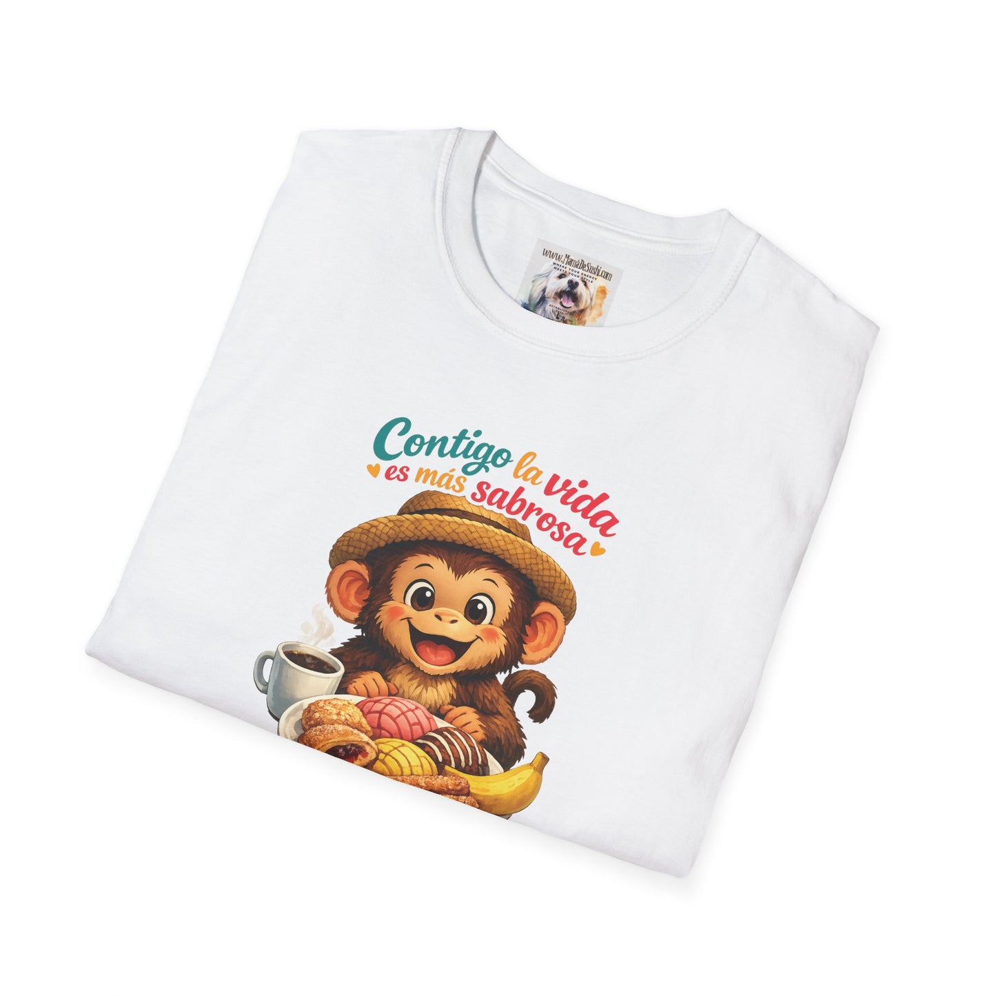 Unisex Softstyle T-Shirt - Contigo La Vida Es Mas Sabrosa