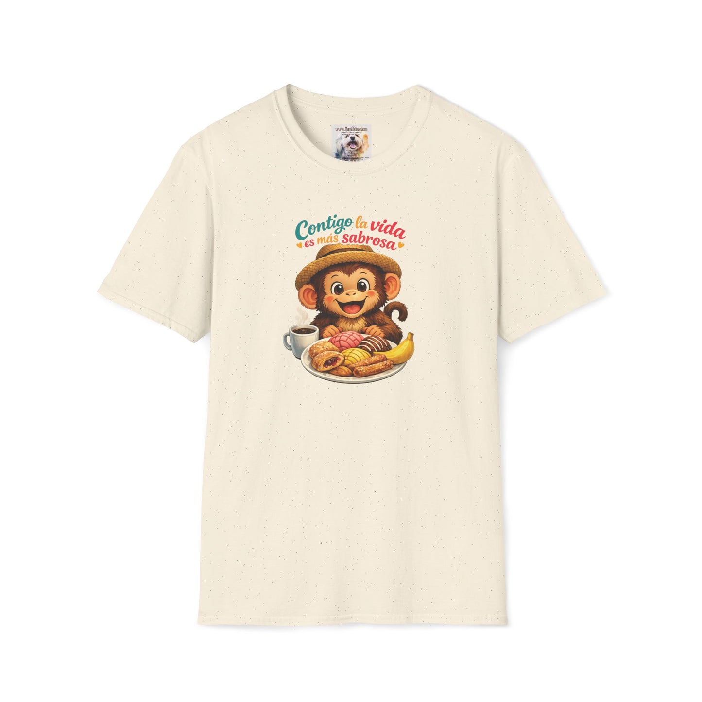 Unisex Softstyle T-Shirt - Contigo La Vida Es Mas Sabrosa