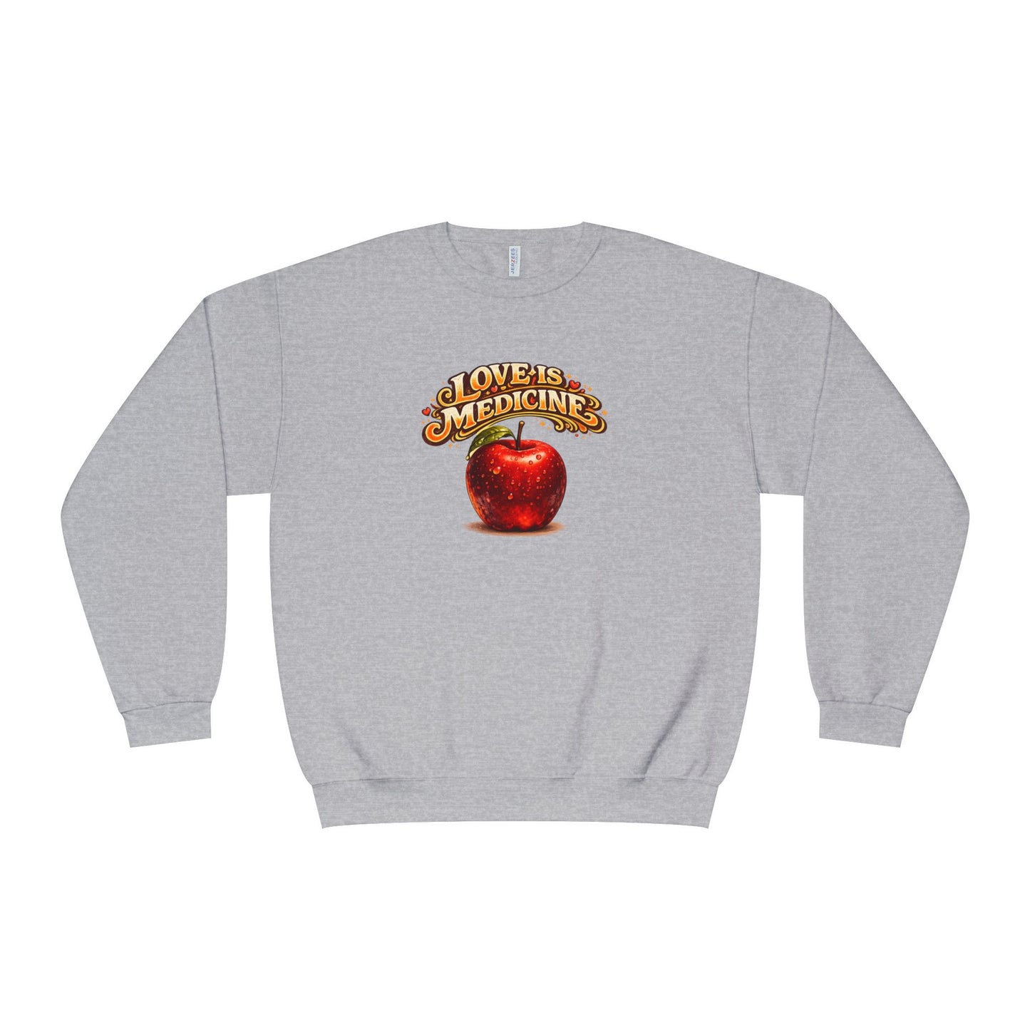 Unisex NuBlend® Crewneck Sweatshirt - Love is Medicine - Manzana