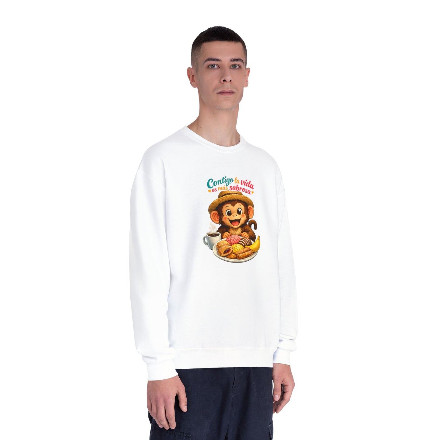 Unisex NuBlend® Crewneck Sweatshirt - Contigo La Vida Es Mas Sabrosa