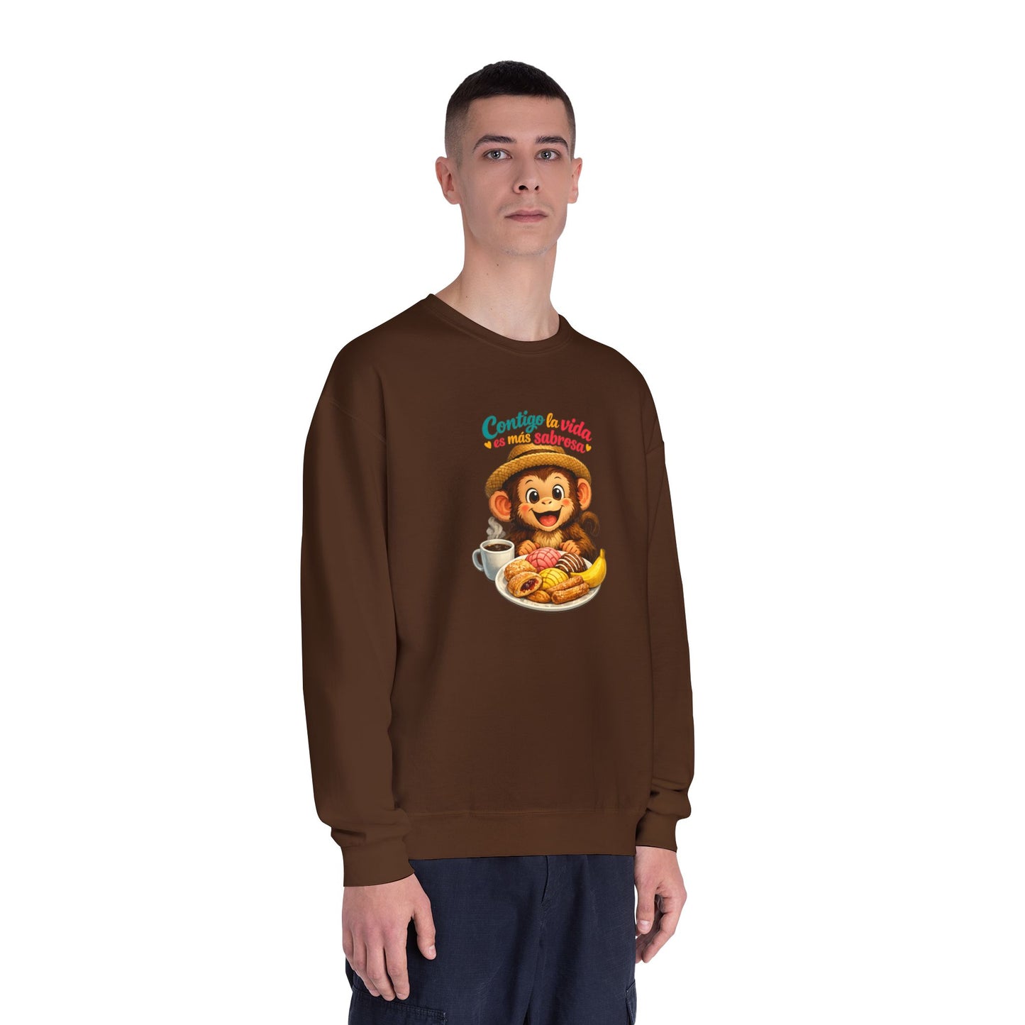 Unisex NuBlend® Crewneck Sweatshirt - Contigo La Vida Es Mas Sabrosa