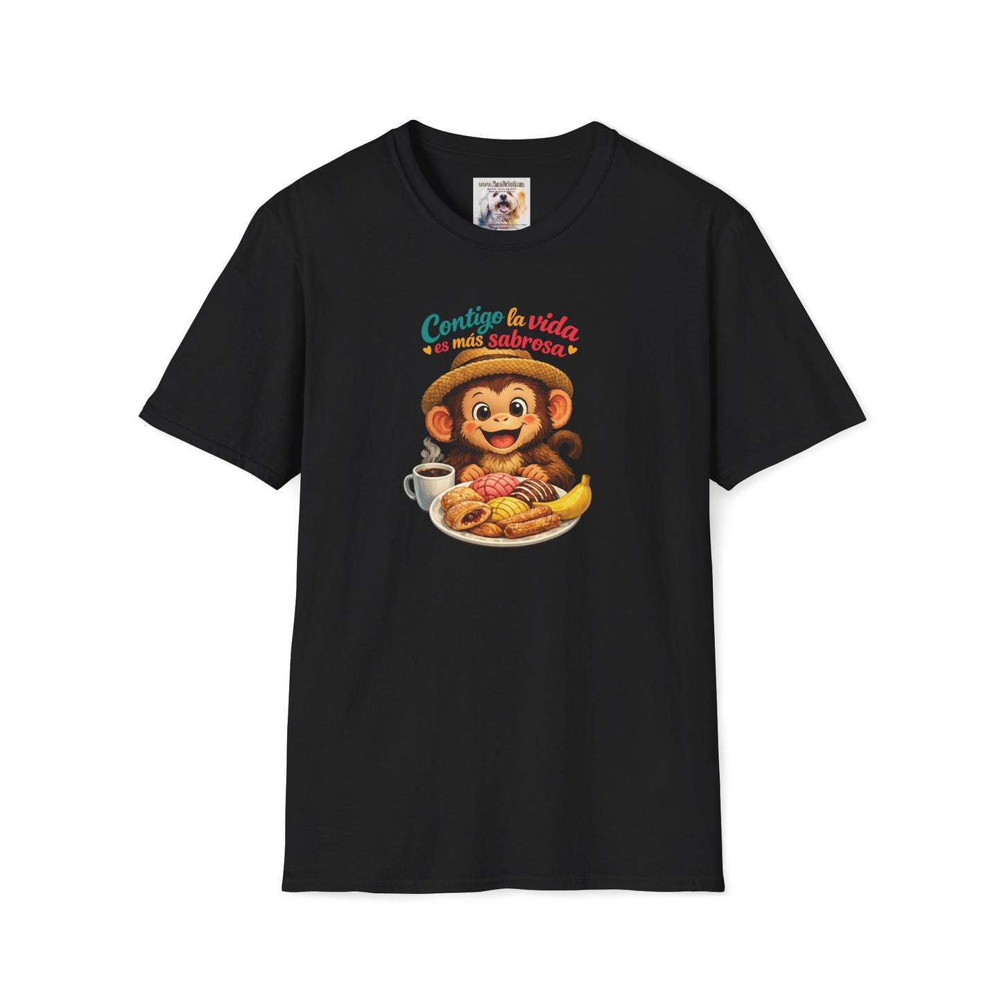 Unisex Softstyle T-Shirt - Contigo La Vida Es Mas Sabrosa