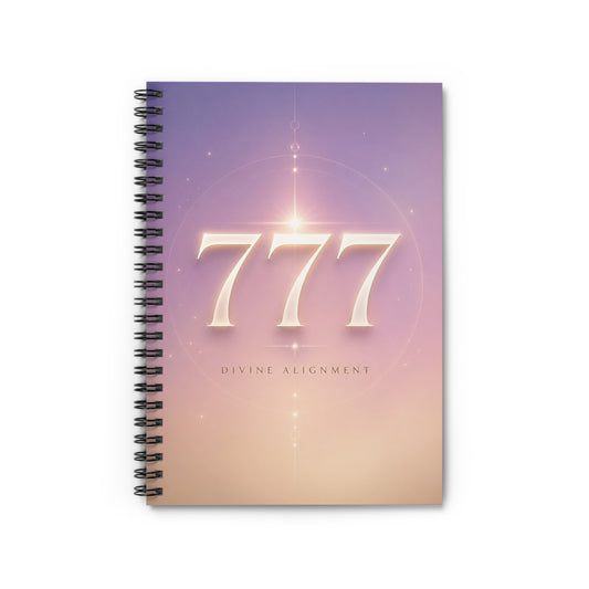 777 Divine Alignment - Spiral Notebook - Ruled Line