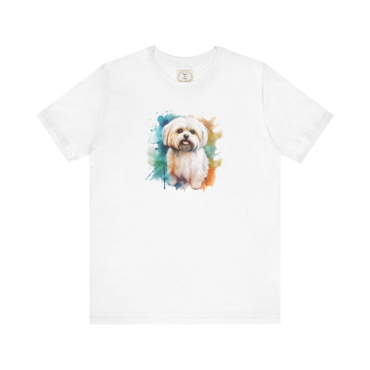 Maltese Maltipoo Watercolor - MamaDeSushi - Unisex Jersey Short Sleeve Tee