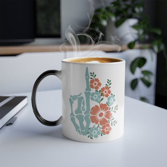 Floral Color Magic Morphing Mug - Perfect for Home or Office, Unique Gift, Coffee Lover's Delight, Mother's Day, Personalized Decor