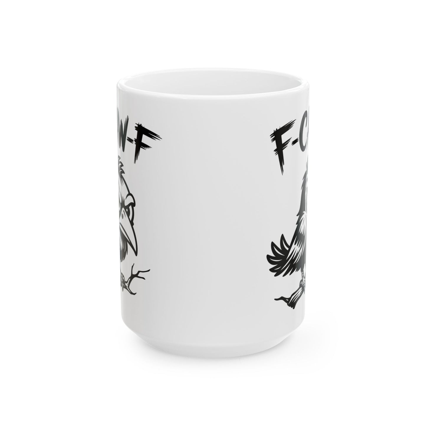 F-Caw-F Moody Raven - Ceramic Mug - Motivational Gift for Coffee Lovers, Office Desk Decor, Holiday & Birthday Present, Fun Quote