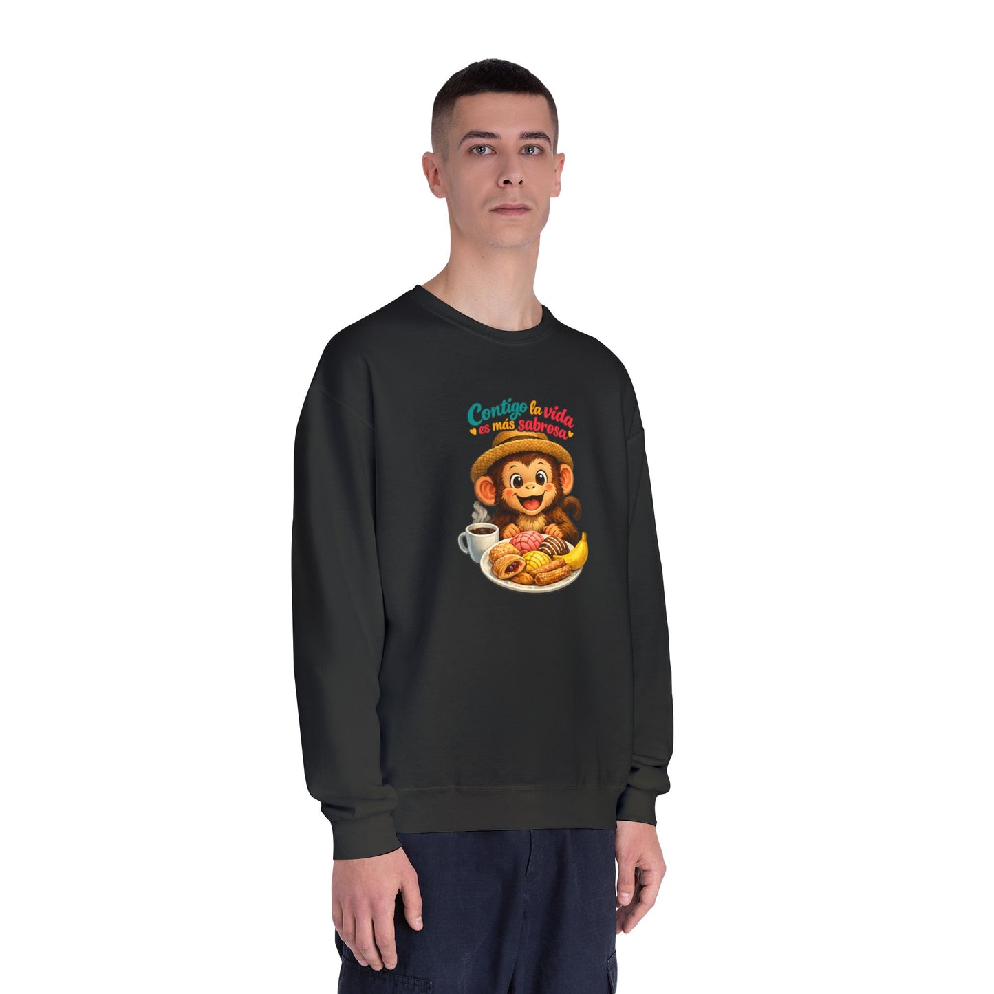 Unisex NuBlend® Crewneck Sweatshirt - Contigo La Vida Es Mas Sabrosa