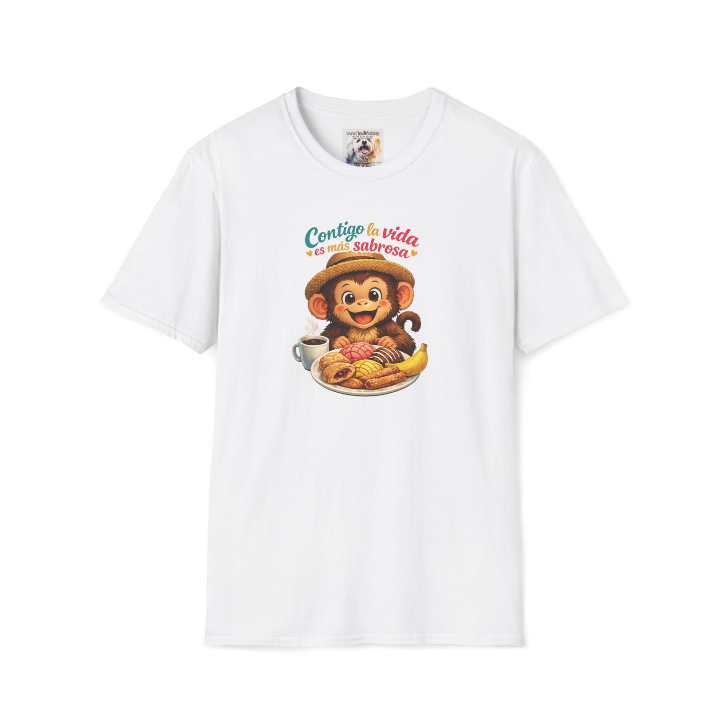 Unisex Softstyle T-Shirt - Contigo La Vida Es Mas Sabrosa