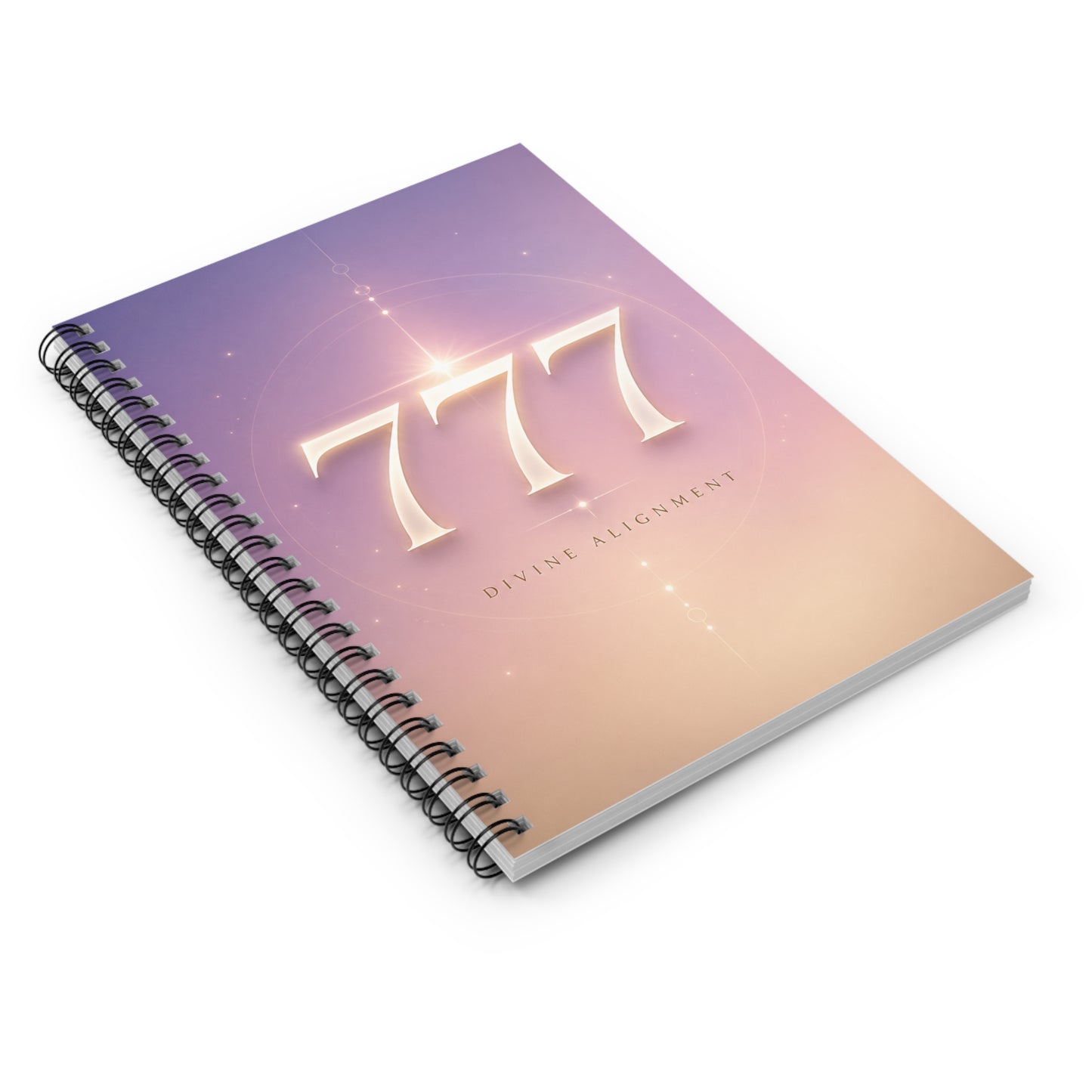 777 Divine Alignment - Spiral Notebook - Ruled Line