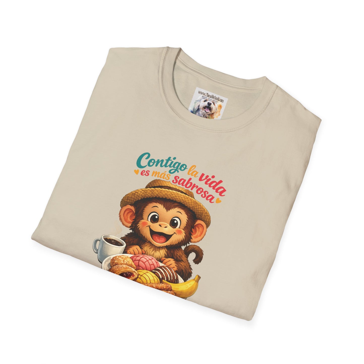 Unisex Softstyle T-Shirt - Contigo La Vida Es Mas Sabrosa