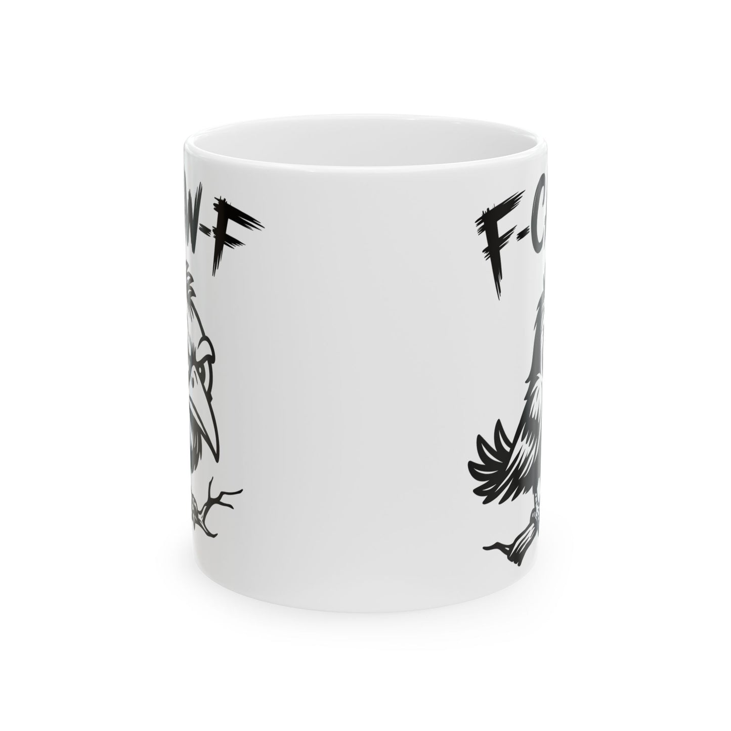 F-Caw-F Moody Raven - Ceramic Mug - Motivational Gift for Coffee Lovers, Office Desk Decor, Holiday & Birthday Present, Fun Quote
