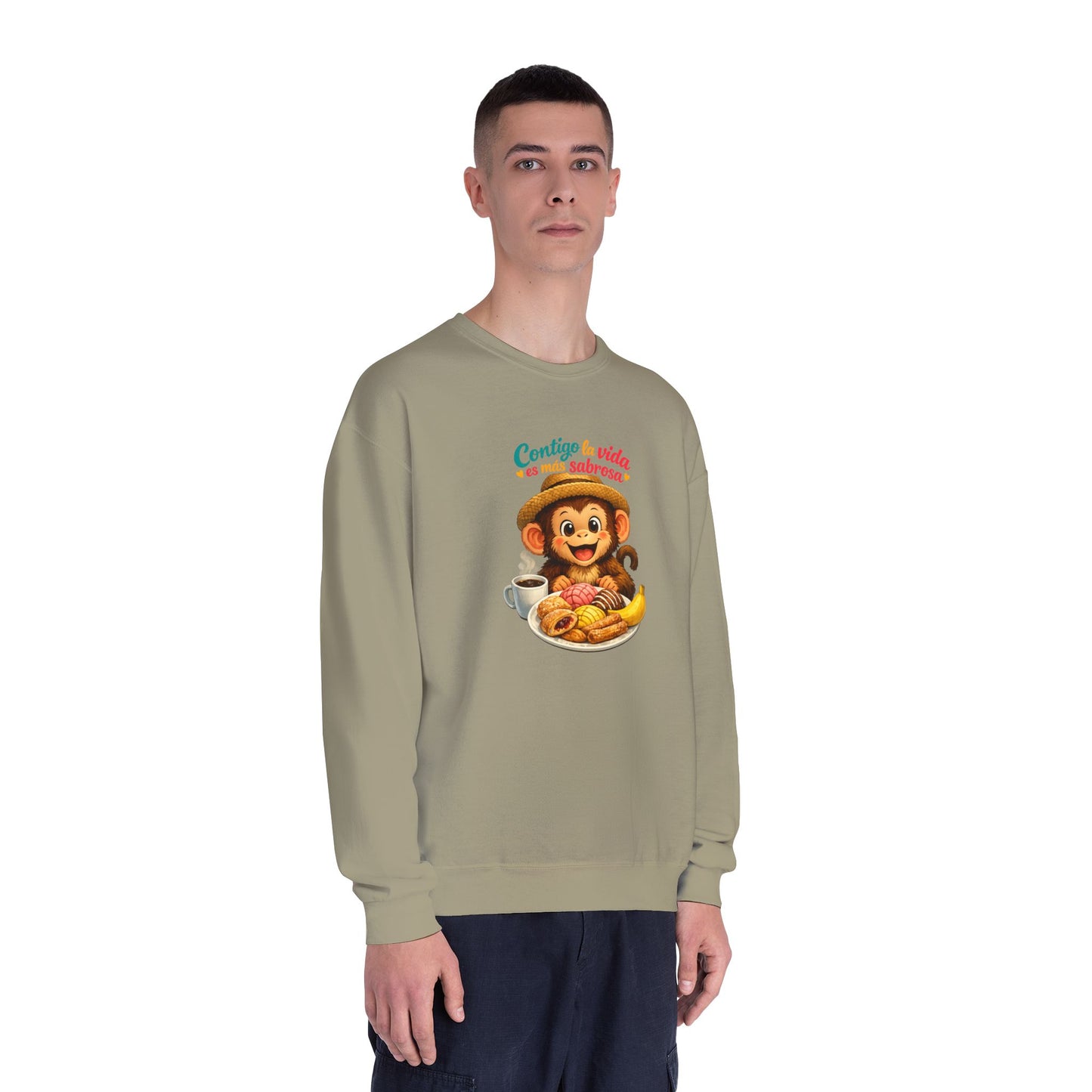 Unisex NuBlend® Crewneck Sweatshirt - Contigo La Vida Es Mas Sabrosa
