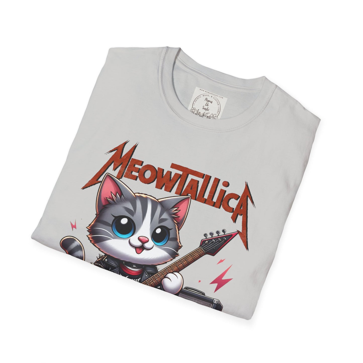 MeowTallicA Cat - Kitty - MamaDeSushi - Unisex Softstyle T-Shirt