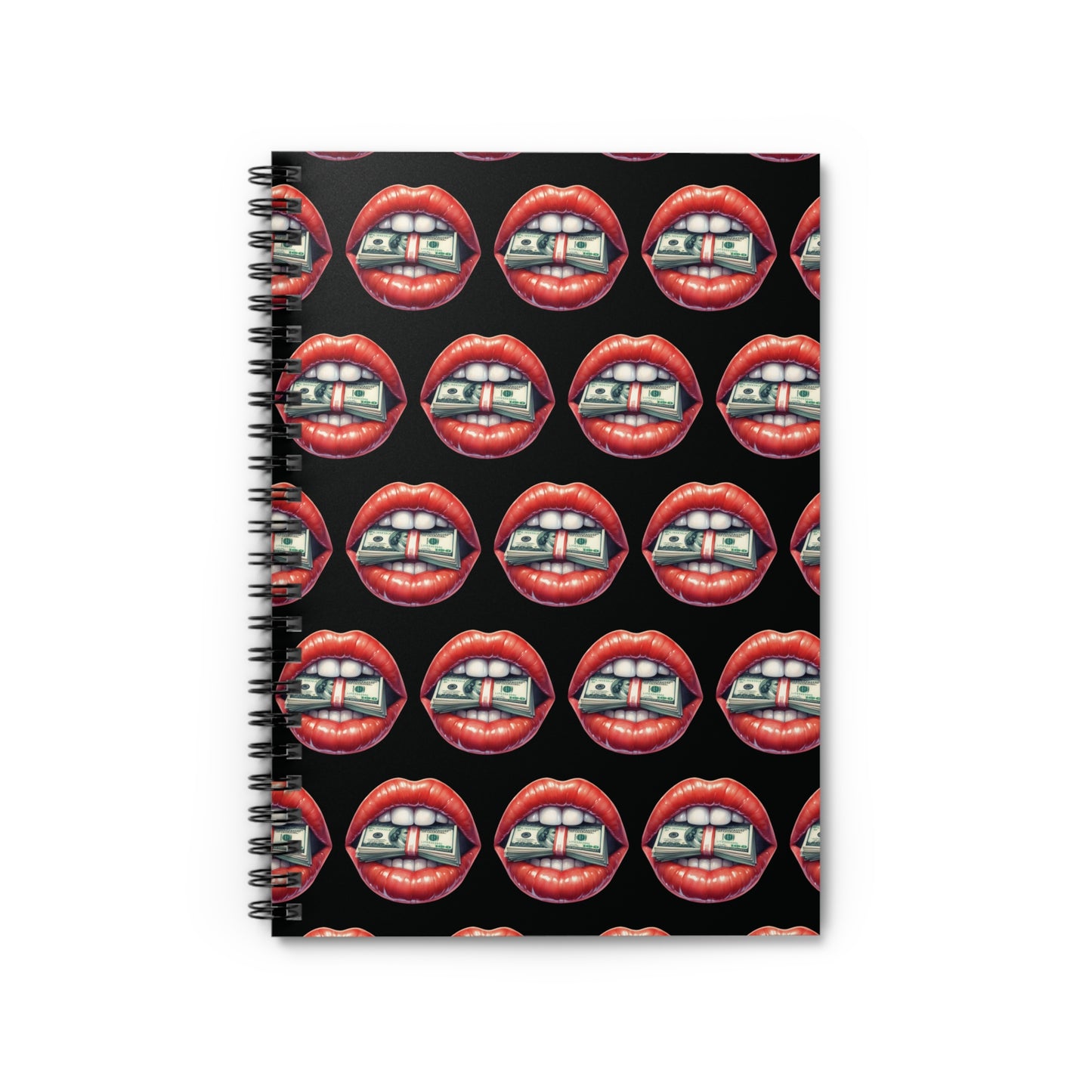 Spiral Notebook - Money Lips Manifesting Ruled Line Journal, Law of Attraction Notebook, Manifestation Diary, Inspirational Notebook, Money