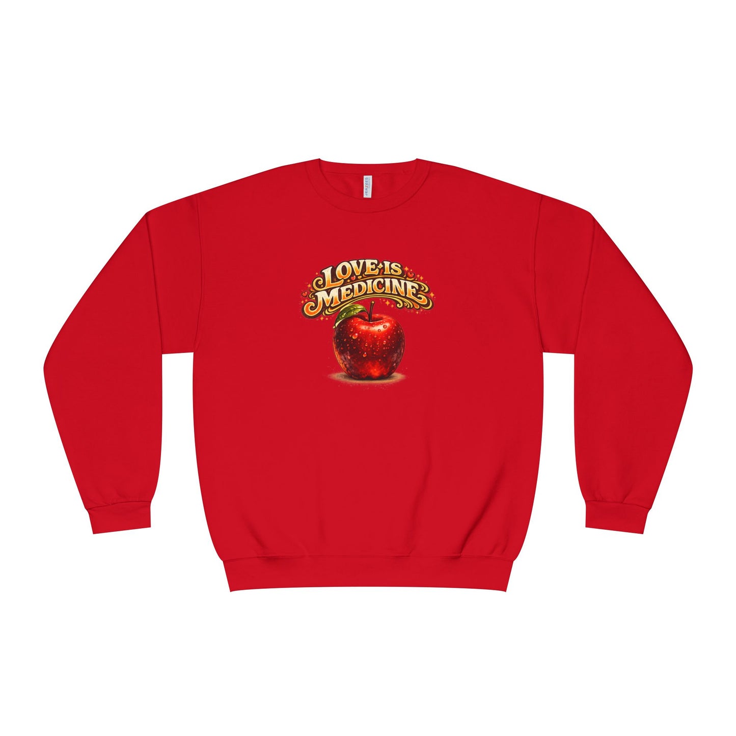 Unisex NuBlend® Crewneck Sweatshirt - Love is Medicine - Manzana