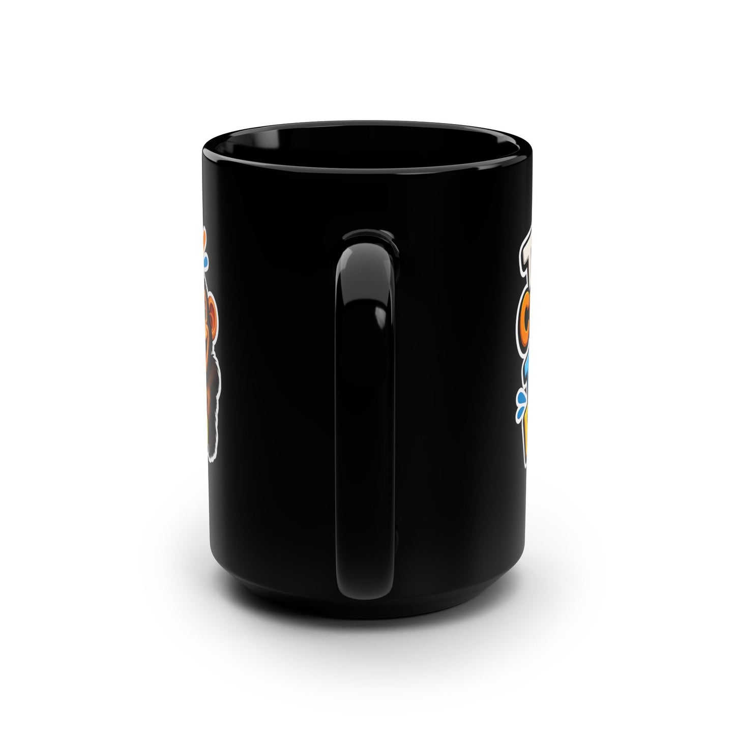 Ceramic Black Mug, 15oz - Toma Chango Tu Banana