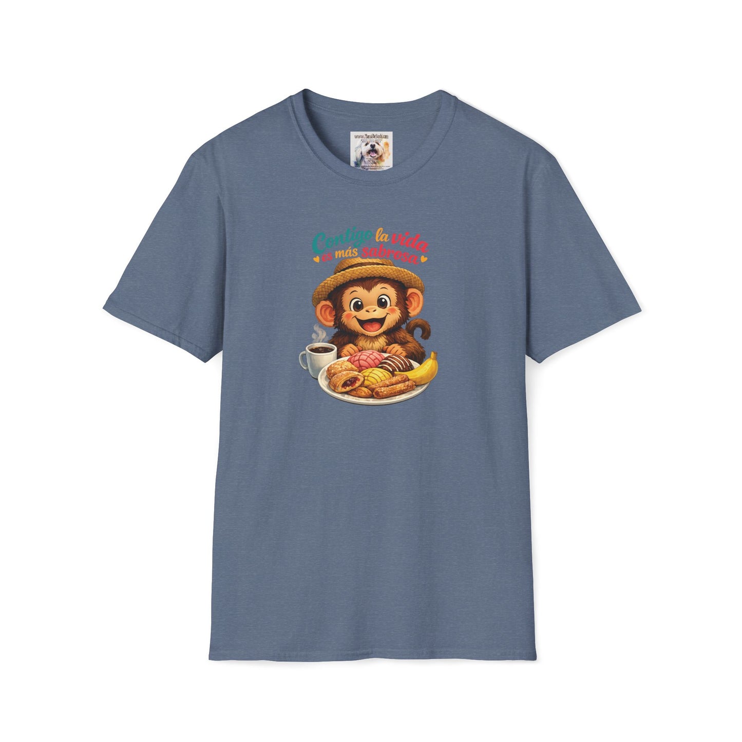 Unisex Softstyle T-Shirt - Contigo La Vida Es Mas Sabrosa