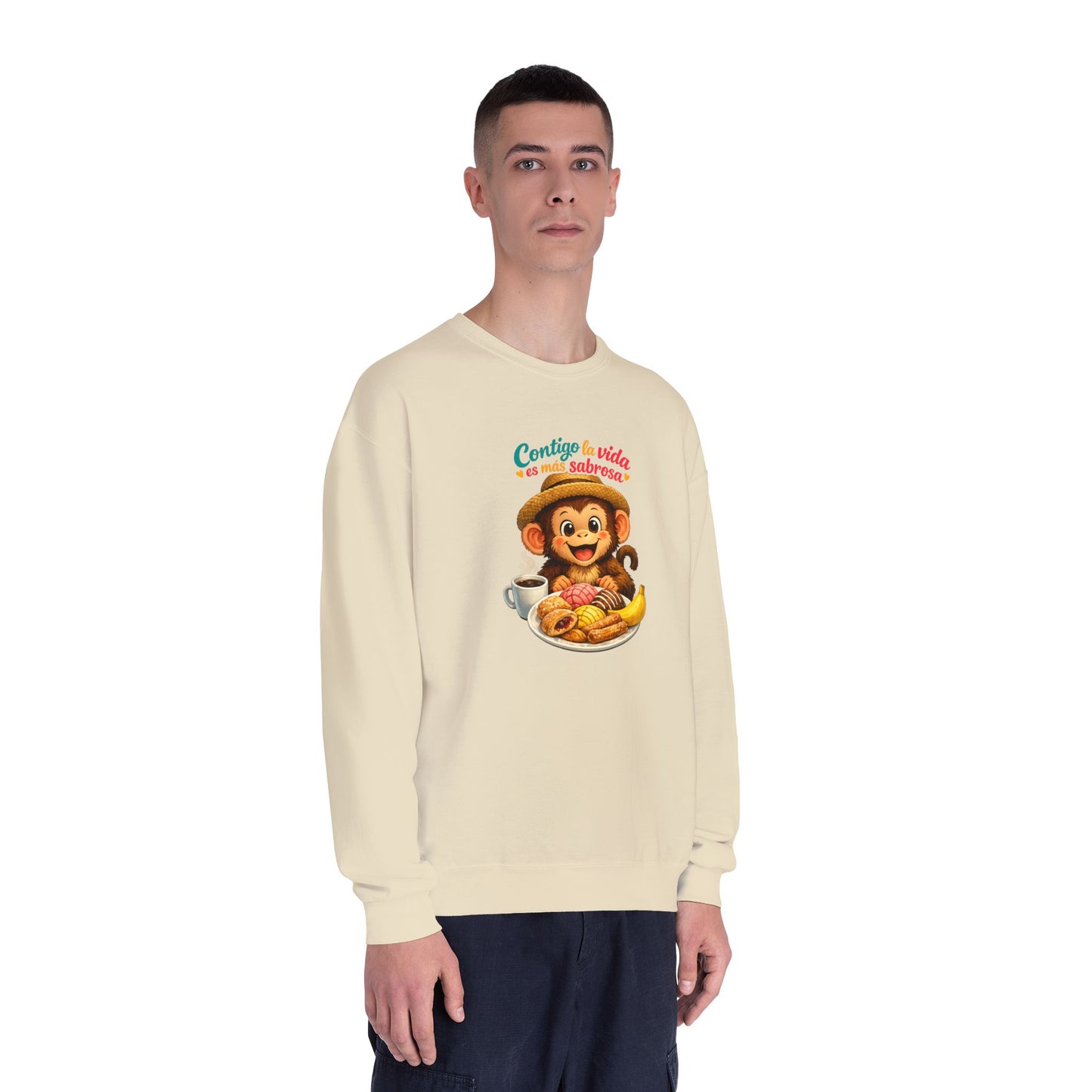 Unisex NuBlend® Crewneck Sweatshirt - Contigo La Vida Es Mas Sabrosa
